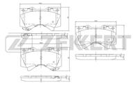 Колодки торм. диск. перед Toyota LC 200 07-, Sequoia (K450, K600) 00-, Tundra (K50) 07-