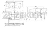 Колодки торм. диск. зад Nissan Qashqai (J10E) 07-, X-Trail (T30, T31) 01-, Suzuki Grand Vitara (JT) 07-