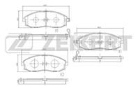 Колодки торм. диск. перед Hyundai H-1 00-, H100 96-, Porter 94-, Starex/H1 97-