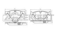 Колодки тормозные дисковые передние BS2139 от фирмы Zekkert