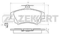 Колодки торм. диск. перед Mitsubishi Carisma (DA) 95-, Volvo S40 96-, V40 95-