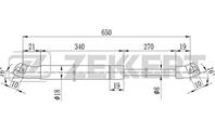 Амортизатор капота Opel Vectra C 02-  Signum 03-
