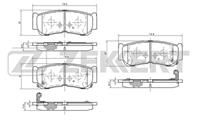 Колодки торм. диск. зад Hyundai H-1 01-, Santa Fe I, II 06-, Starex/H1 01-