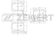 Колодки тормозные дисковые передние BS2519 от производителя Zekkert