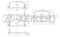 Колодки торм. диск. зад Toyota Avensis (T220) 97-, Camry (V10, V20) 82-, Corolla (E110) 97-