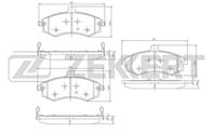 Колодки торм. диск. перед Hyundai Elantra 00-, Matrix 01-