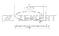 Колодки торм. диск. зад Nissan Bluebird (U11) 84-, Daewoo Nubira (KLAJ) 97-, SsangYong Korando II 97-