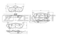 Колодки тормозные дисковые задние BS2110 от компании Zekkert