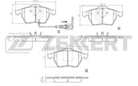 Колодки торм. диск. перед Audi A3 98-  TT 99-  Sea