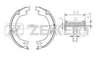 Барабанные тормозные колодки задние BK4105 от производителя Zekkert