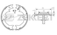 Колодки торм. бараб. зад Lexus GX (_J12_  _J15_) 0