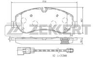 Колодки торм. диск. перед Ford Tourneo Custom 12-, Transit VIII 14-, Transit Custom 12-