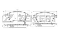 Колодки торм. диск. перед Fiat Sedici 06-, Suzuki SX4 (GYA/B/C, EYA/B) 07-