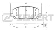 Колодки тормозные дисковые передние BS2091 от компании Zekkert