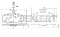 Колодки тормозные дисковые передние BS2541 от производителя Zekkert