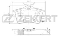 Колодки тормозные дисковые задние BS1944 от производителя Zekkert