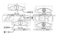 Колодки тормозные дисковые передние BS2421 от компании Zekkert