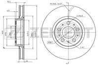 Диск торм. перед. Volvo S60 I 00-, S80 I 98-, V70 I 97-, XC70 00-