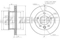 Диск торм. перед. MB Sprinter 2-t, 3-t, 4-t 95-, VW LT 28-35 II, 28-46 II 96-