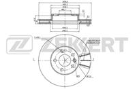 Диск торм. перед. Ford Galaxy 95-  Seat Alhambra 9