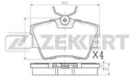 Колодки торм. диск. зад Nissan Primastar (X83) 02-, Opel Vivaro 01-, Renault Trafic III 01-