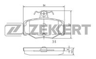 Колодки торм. диск. зад Nissan Almera (N16) 00-, Almera Tino (V10) 00-, Primera (P10, P11) 90-