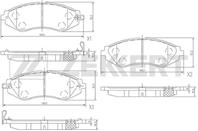 Колодки торм. диск. перед Chevrolet Epica (V250) 05-, Lacetti (J200) 05-, Daewoo Lanos (KLAT) 97-