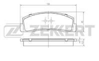 Колодки тормозные дисковые передние BS2068 от производителя Zekkert