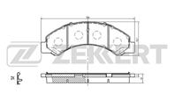 Колодки тормозные дисковые задние BS2454 от фирмы Zekkert