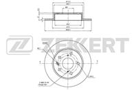 Диск торм. зад. Suzuki SX4 (JY) 13-  Swift (FZ  NZ