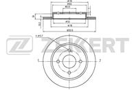 Диск торм. зад. Ford Fiesta V 05-, Ford Focus I 98-, Scorpio I, II 93-