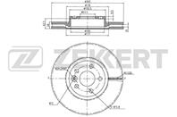 Диск торм. перед. Ford Galaxy II 06-, Mondeo IV 07-, Land Rover Freelander 2 06-, Volvo S60 II 10-