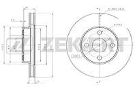 Диск торм. перед. Toyota Corolla Verso (E120) 01-, Corolla (E120) 04-