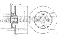 Диск торм. зад. Citroen Berlingo II 08-, C4 I, II 06-, Peugeot 3008, 308, 5008 07-, Partner II 08-