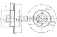 Диск торм. зад. Opel Astra F, G, H 98-, Combo 01-, Meriva A 03-