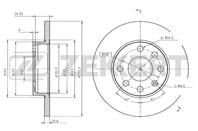 Диск торм. перед. Opel Ascona C 81, Astra F 98-, Corsa A 82-, Opel Kadett E 86-, Vectra A 88-