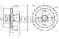 Барабан торм. зад. Daewoo Matiz (M200, M250) 05-