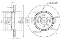 Диск торм. перед. Renault Clio II, III 00-, Kangoo I 01-, Laguna I 95-, Megane I, II 96-, Scenic I, II 99-