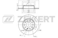 Диск торм. зад. Audi A1 (8X) 12-, A3 II-IV 03-, Skoda Octavia (1Z, 5E) 04-, Superb (3T) 08-, VW Golf V, VI 03-, Jetta V, VI 05-