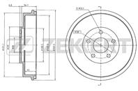 Барабан торм. зад. Subaru Impreza (GFC, GC, GD, GG, GF) 92-, Forester (SF, SG) 97-