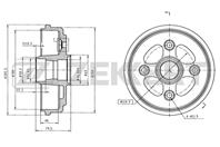 Барабан торм. зад. Daewoo Matiz (M200  M250) 05-
