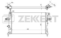 Радиатор охл. дв. Opel Astra F 98-, Astra G 98-, Zafira A 99-