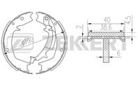 Барабанные тормозные колодки задние BK4451 от фирмы Zekkert