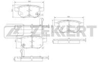 Колодки торм. диск. зад Toyota Auris (E150) 07-, Corolla (E10) 01-, Prius (W30) 09-, Yaris (P90) 06-