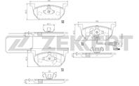 Колодки торм. диск. перед. Audi A3 IV 13-  Seat Le