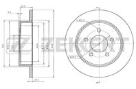 Диск торм. зад. DODGE Caravan IV 01-, Chrysler Voyager III, IV 95-