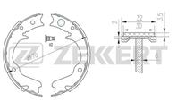 Барабанные тормозные колодки задние BK4134 от производителя Zekkert