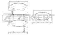 Колодки торм. диск. перед Honda Civic V-VIII 91-, CR-X delSol III 92-, CR-Z 10-, Integra 02-