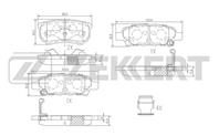 Колодки торм. диск. зад Dodge Avenger 07-, Mitsubishi Lancer IX, X 03-, Outlander 03-