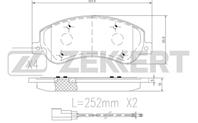 Колодки торм. диск. перед Ford Transit VII 06-, Transit Tourneo II 06-, VW Amarok 10-